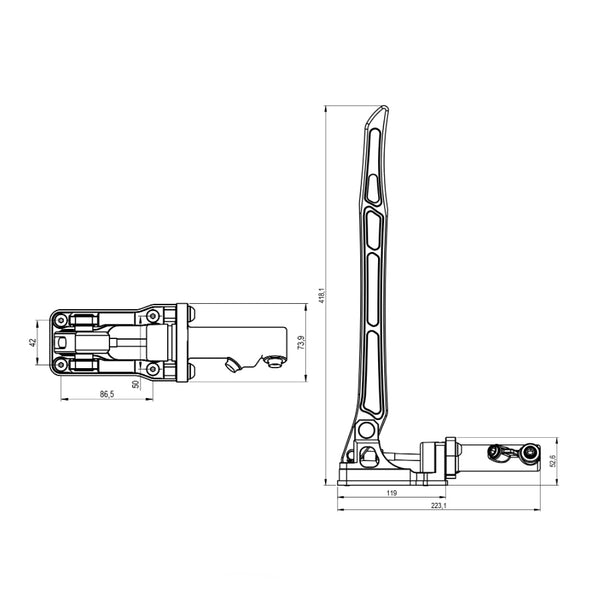 Black Edition Hydrauliczny hamulec ręczny rewers - Wilwood 0.625