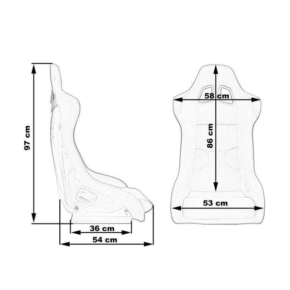 Sedile sportivo SLIDE KS2 Velour Nero
