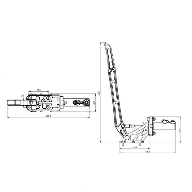 Hydraulic handbrake without pump