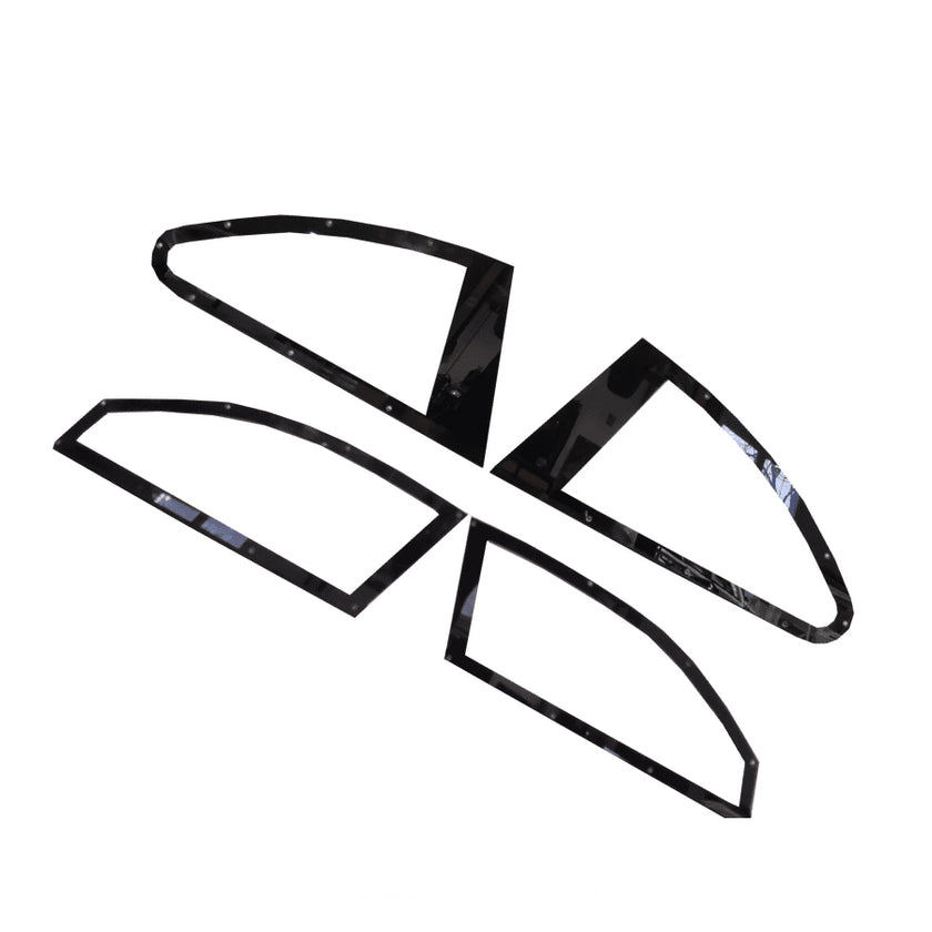 Finestrini in policarbonato 3mm con cornice nera BMW F22/E46 - Batman Edition